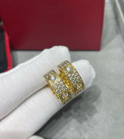 [ELAN LUXE]LOVE 5.5MM DIAMOND PAVED EARRINGS