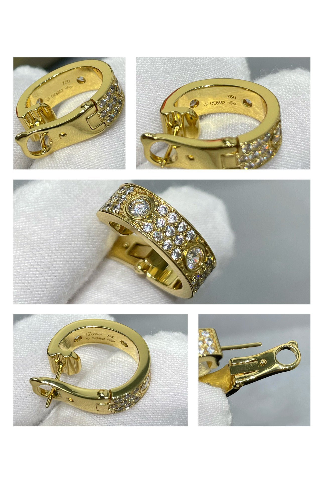 [ELAN LUXE]LOVE 5.5MM DIAMOND PAVED EARRINGS
