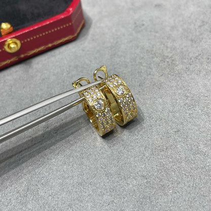 [ELAN LUXE]LOVE 5.5MM DIAMOND PAVED EARRINGS