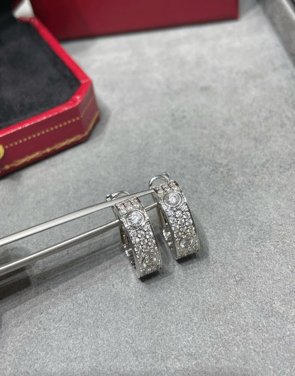 [ELAN LUXE]LOVE 5.5MM DIAMOND PAVED EARRINGS