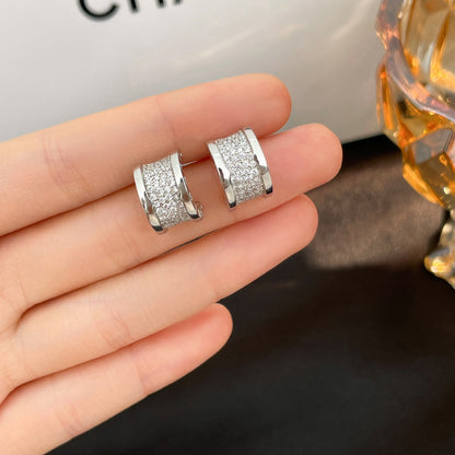 [ELAN LUXE]ZERO 1 DIAMOND PAVED EARRINGS