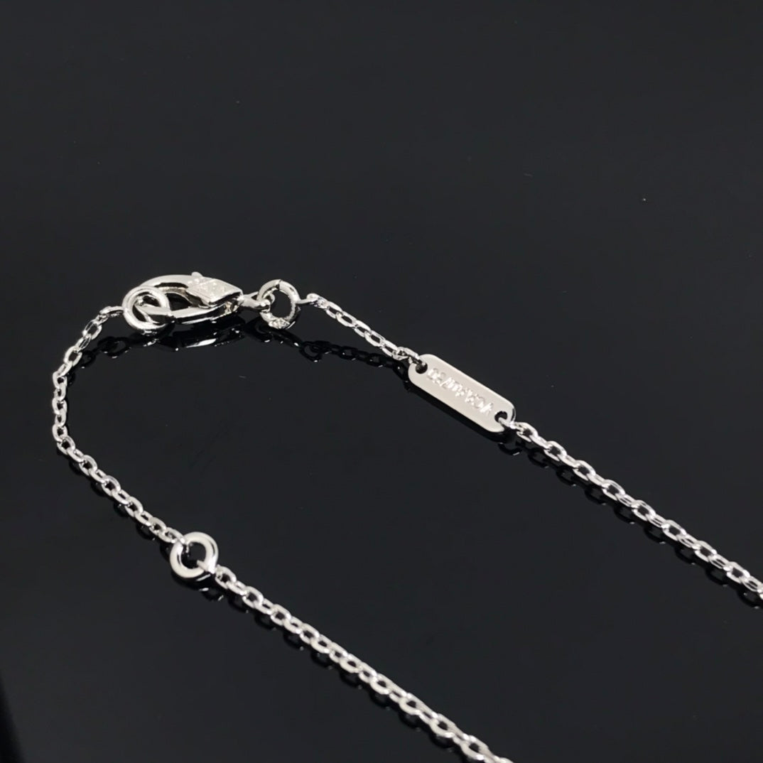 [ELAN LUXE]CLOVER PIETERSITE SILVER LONG NECKLACE