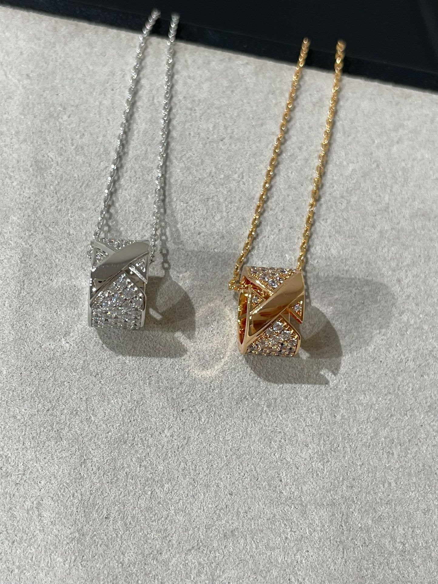 [ELAN LUXE]LIENS EVIDENCE DIAMOND PAVED NECKLACE