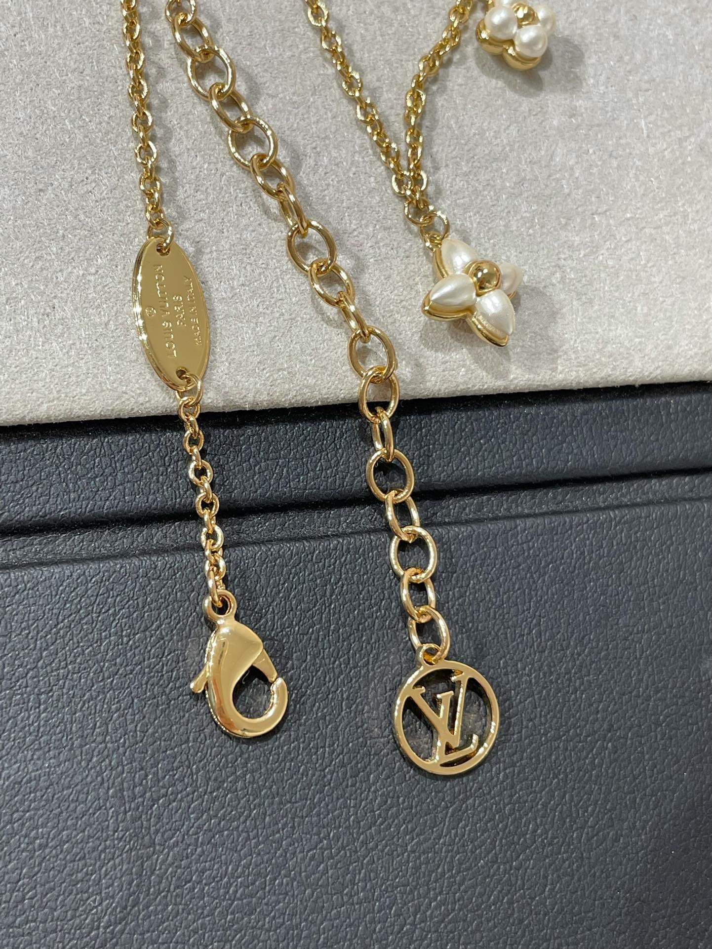 [ELAN LUXE]FLOWERGRAM GOLD MOP DOUBLE ROW NECKLACE