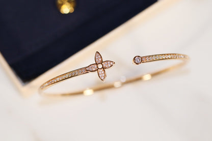[ELAN LUXE]IDYLLE GOLD OPEN BRACELET DIAMOND PAVED