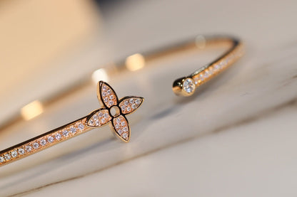 [ELAN LUXE]IDYLLE GOLD OPEN BRACELET DIAMOND PAVED