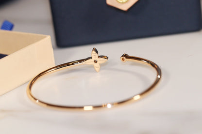 [ELAN LUXE]IDYLLE GOLD OPEN BRACELET DIAMOND PAVED