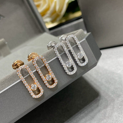 [ELAN LUXE]MOVE UNO STUD DIAMOND PAVED EARRINGS