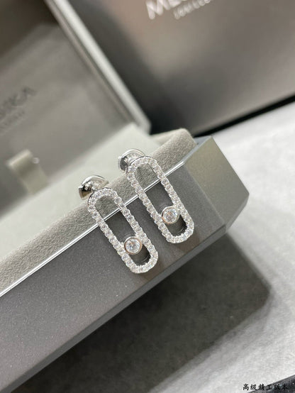 [ELAN LUXE]MOVE UNO STUD DIAMOND PAVED EARRINGS