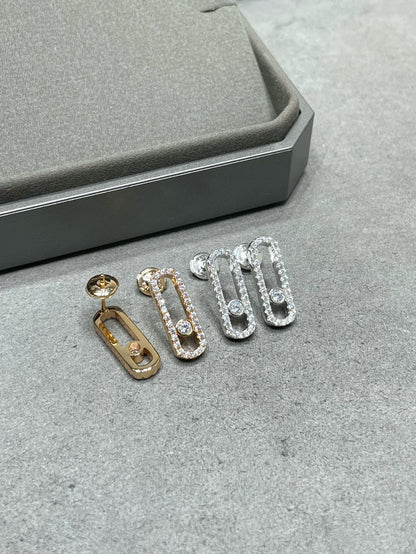 [ELAN LUXE]MOVE UNO STUD DIAMOND PAVED EARRINGS