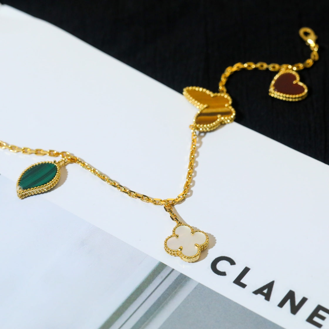 [ELAN LUXE]LUCKY SPRING 5 MOTIF GOLD BRACELET