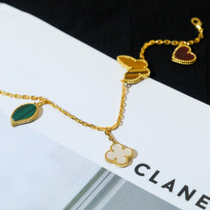 [ELAN LUXE]LUCKY SPRING 5 MOTIF GOLD BRACELET