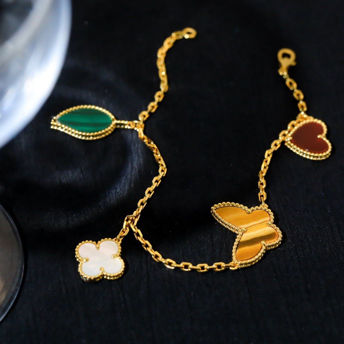 [ELAN LUXE]LUCKY SPRING 5 MOTIF GOLD BRACELET