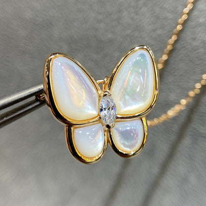 [ELAN LUXE]BUTTERFLY MOP DIAMOND NECKLACE