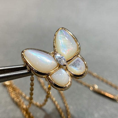 [ELAN LUXE]BUTTERFLY MOP DIAMOND NECKLACE