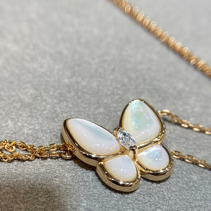 [ELAN LUXE]BUTTERFLY MOP DIAMOND NECKLACE