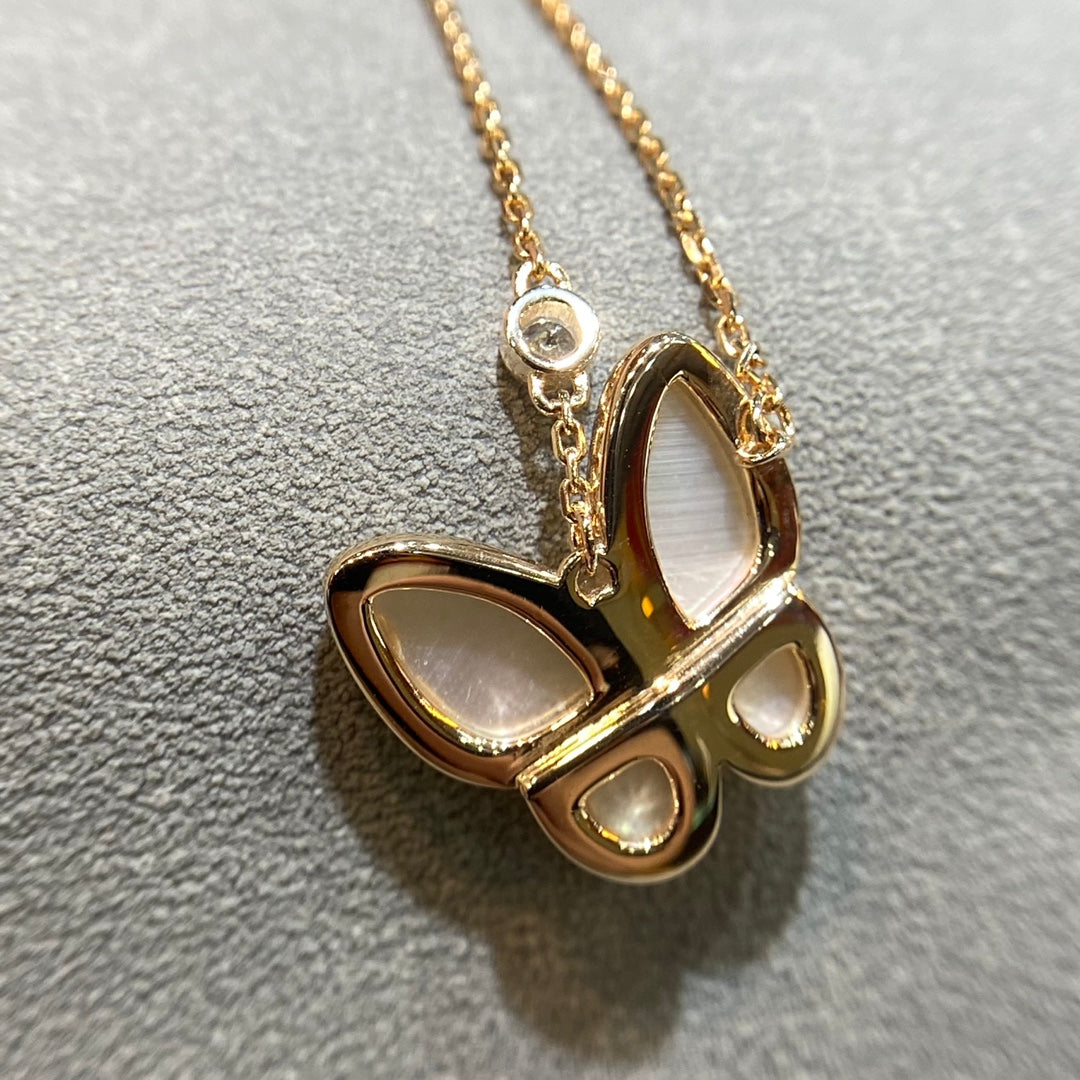 [ELAN LUXE]BUTTERFLY MOP DIAMOND NECKLACE