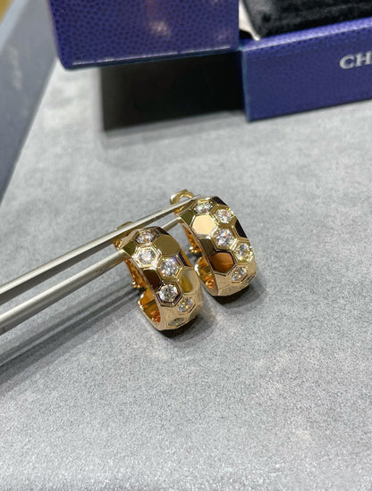 [ELAN LUXE]BEE LOVE DIAMOND HOOP EARRINGS