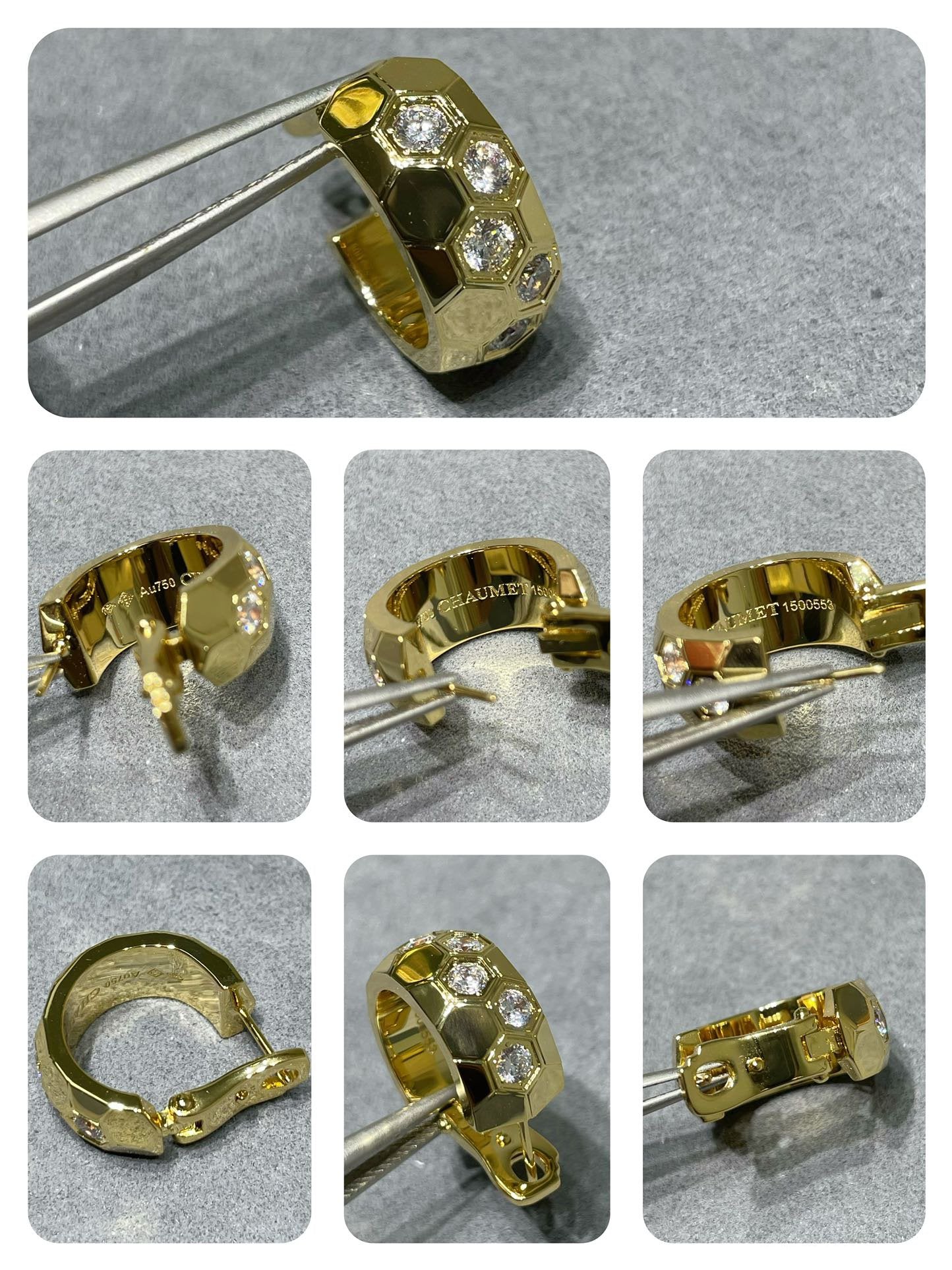 [ELAN LUXE]BEE LOVE DIAMOND HOOP EARRINGS