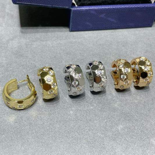 [ELAN LUXE]BEE LOVE DIAMOND HOOP EARRINGS