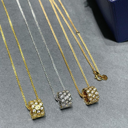 [ELAN LUXE]BEE LOVE DIAMOND PAVED 3 ROW NECKLACE