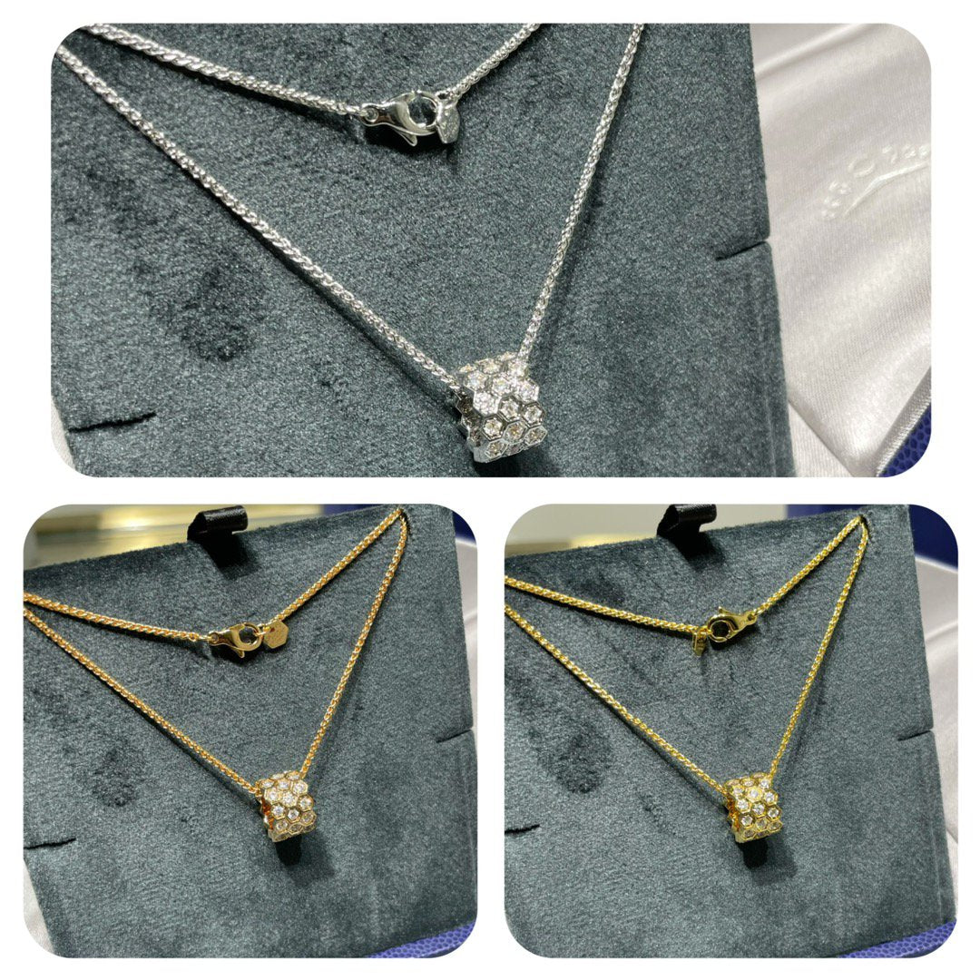 [ELAN LUXE]BEE LOVE DIAMOND PAVED 3 ROW NECKLACE