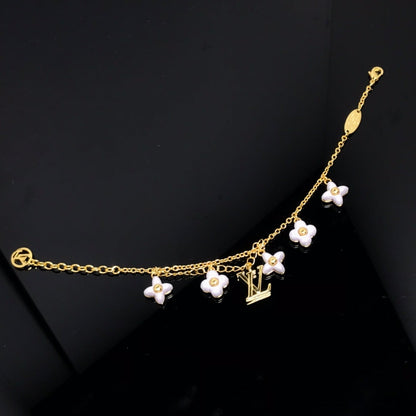 [ELAN LUXE]LOGO 6 MOTIF STAR AND SUN GOLD BRACELET