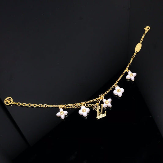 [ELAN LUXE]LOGO 6 MOTIF STAR AND SUN GOLD BRACELET