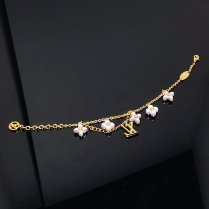 [ELAN LUXE]LOGO 6 MOTIF STAR AND SUN GOLD BRACELET