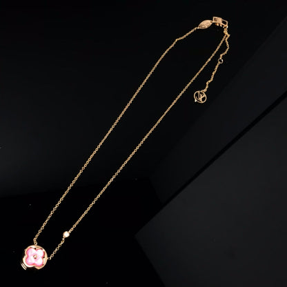 [ELAN LUXE]COLOR BLOSSOM PINK MOP SUN GOLD NECKLACE