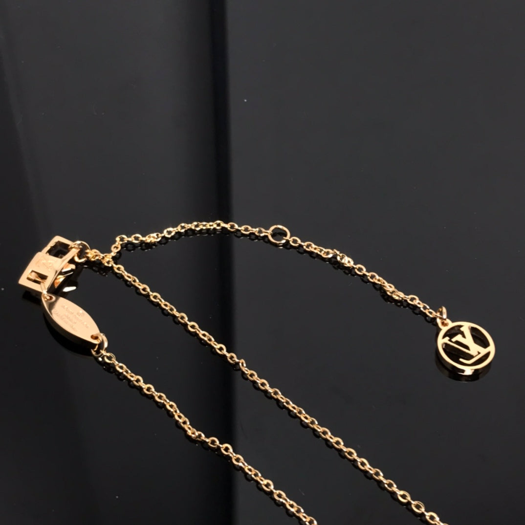 [ELAN LUXE]COLOR BLOSSOM PINK MOP SUN GOLD NECKLACE