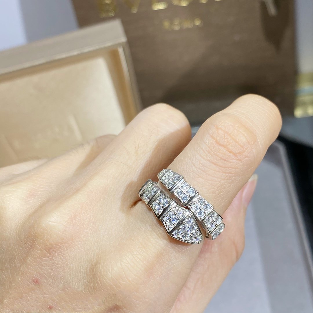 [ELAN LUXE]SERPENTI RING SILVER DIAMOND PAVED