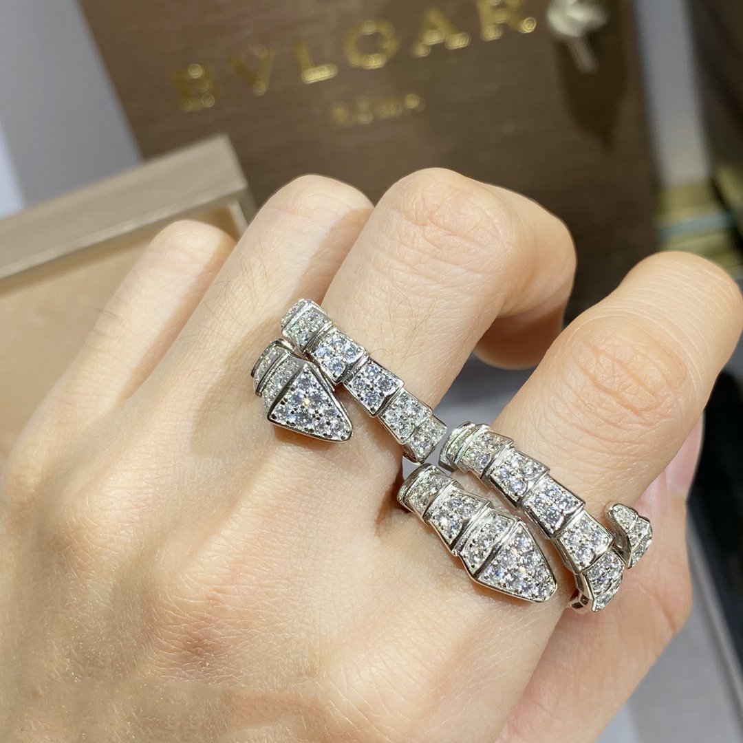 [ELAN LUXE]SERPENTI RING SILVER DIAMOND PAVED