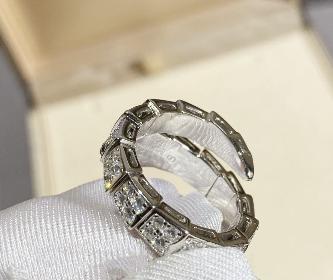 [ELAN LUXE]SERPENTI RING SILVER DIAMOND PAVED