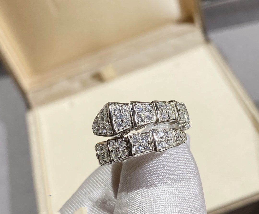 [ELAN LUXE]SERPENTI RING SILVER DIAMOND PAVED