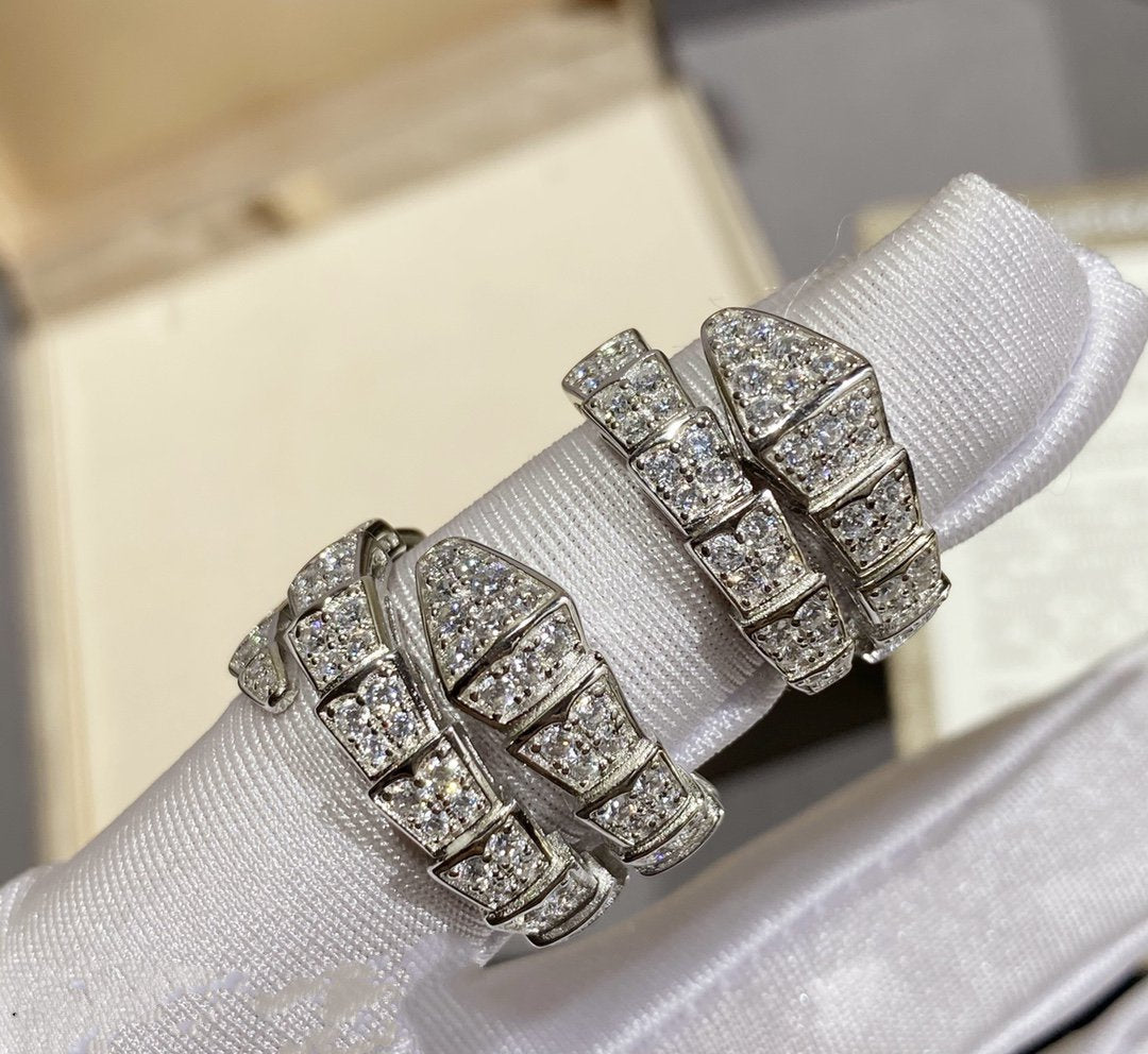 [ELAN LUXE]SERPENTI RING SILVER DIAMOND PAVED