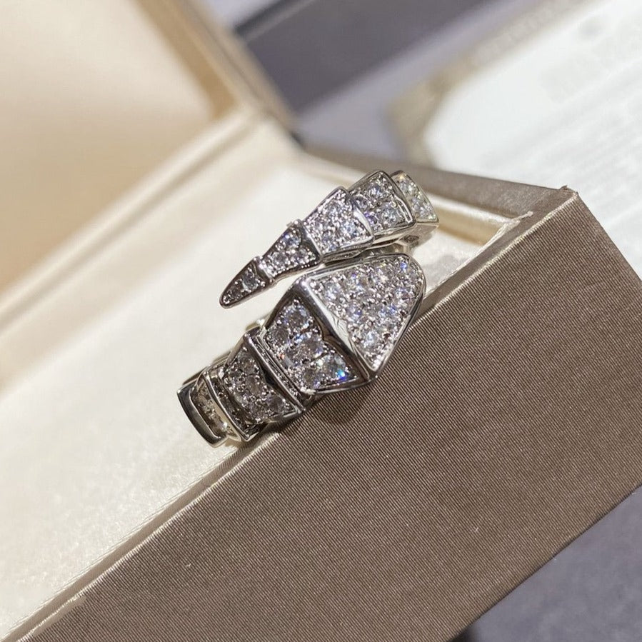 [ELAN LUXE]SERPENTI LARGE RING SILVER DIAMOND PAVED