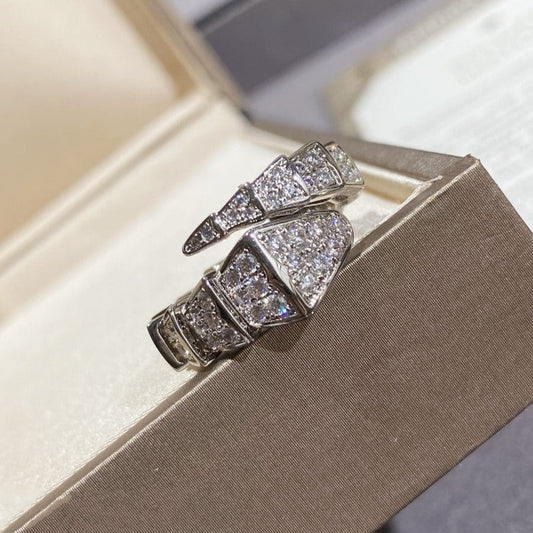 [ELAN LUXE]SERPENTI LARGE RING SILVER DIAMOND PAVED