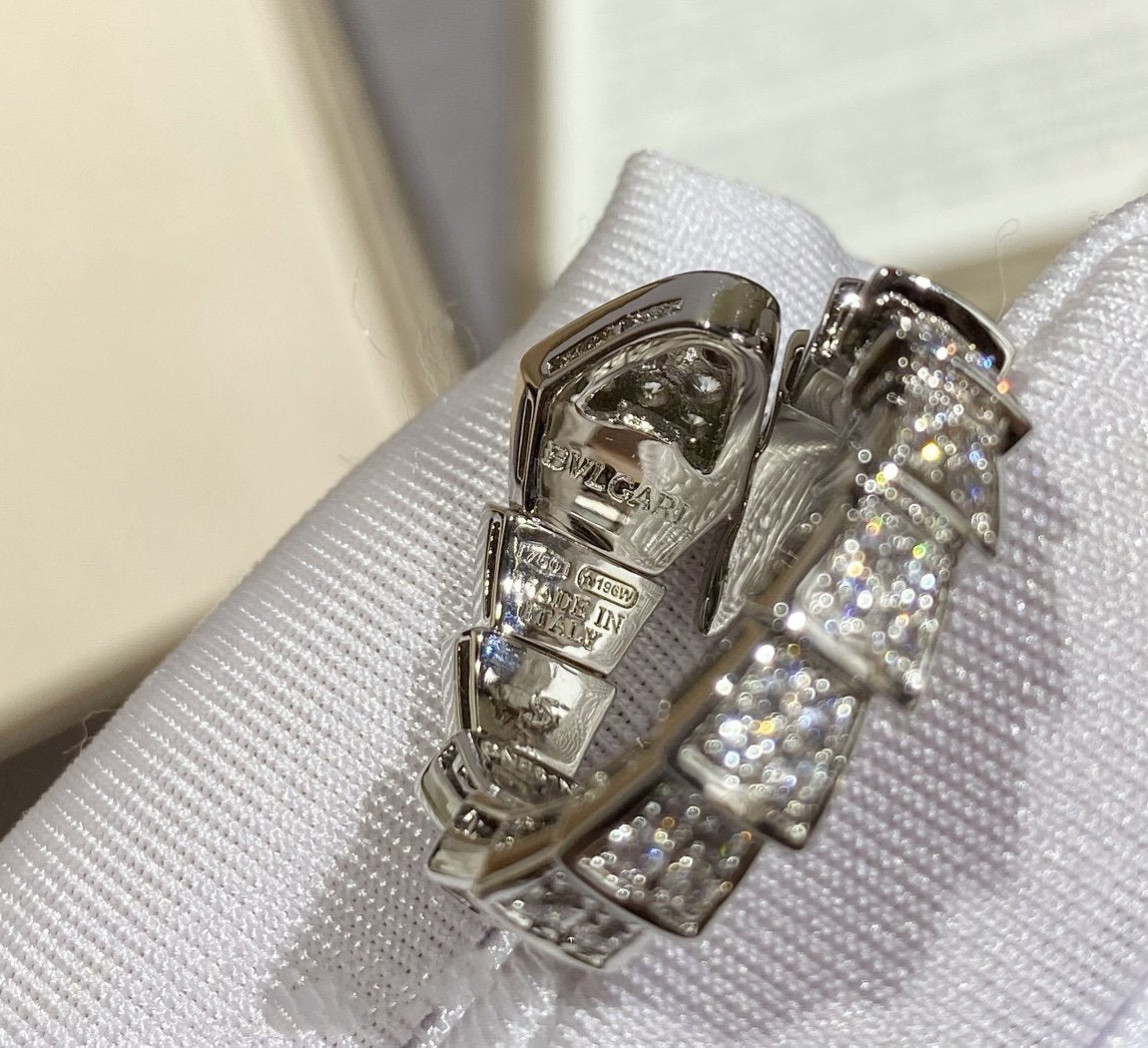 [ELAN LUXE]SERPENTI LARGE RING SILVER DIAMOND PAVED