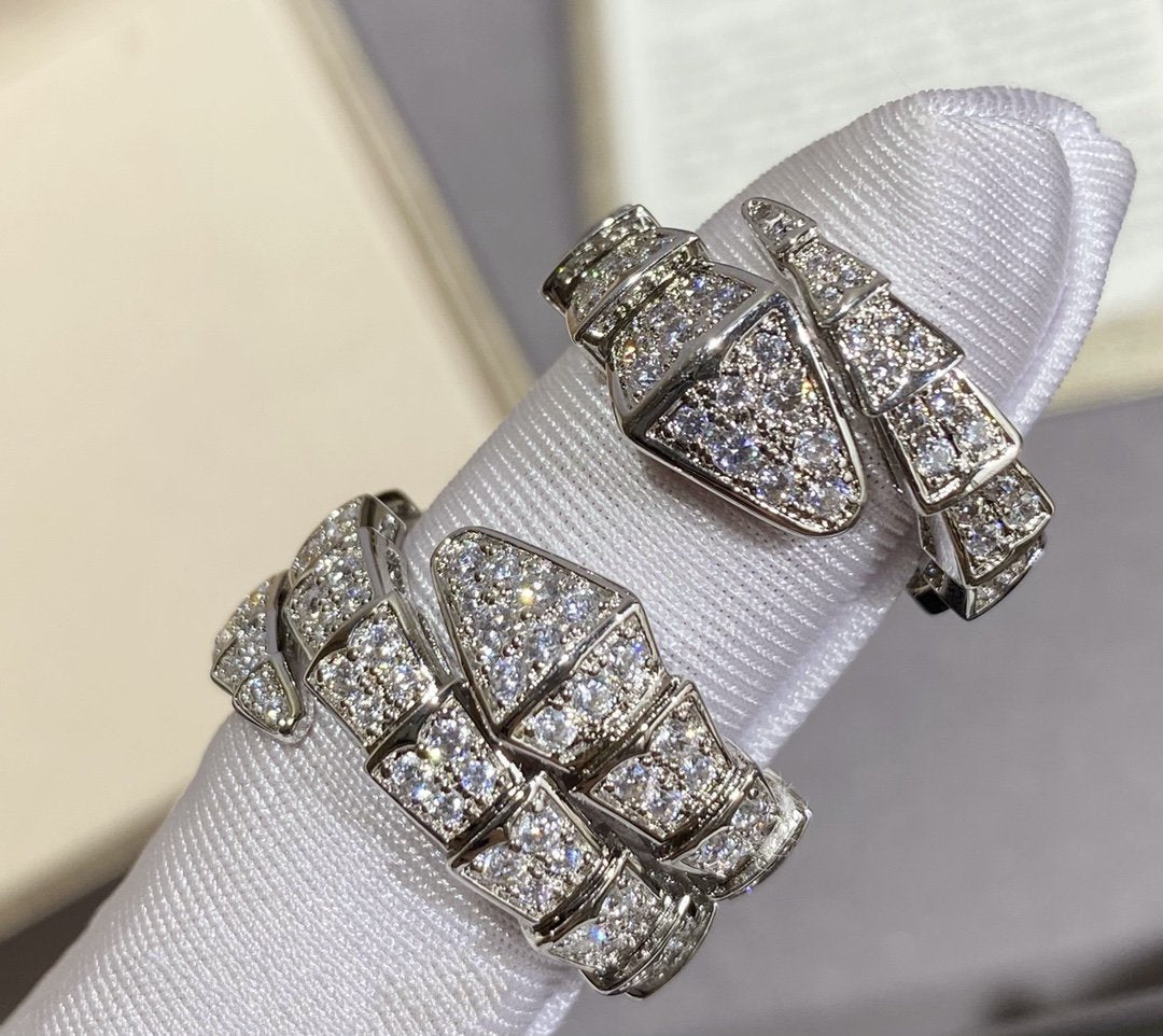 [ELAN LUXE]SERPENTI LARGE RING SILVER DIAMOND PAVED