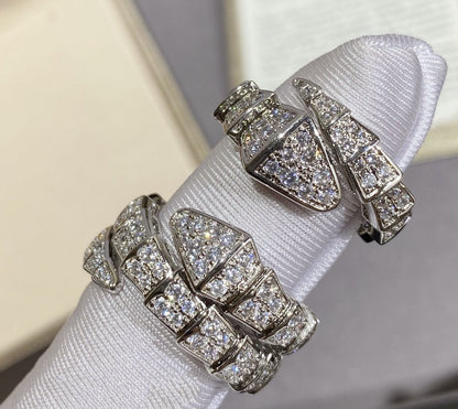 [ELAN LUXE]SERPENTI LARGE RING SILVER DIAMOND PAVED
