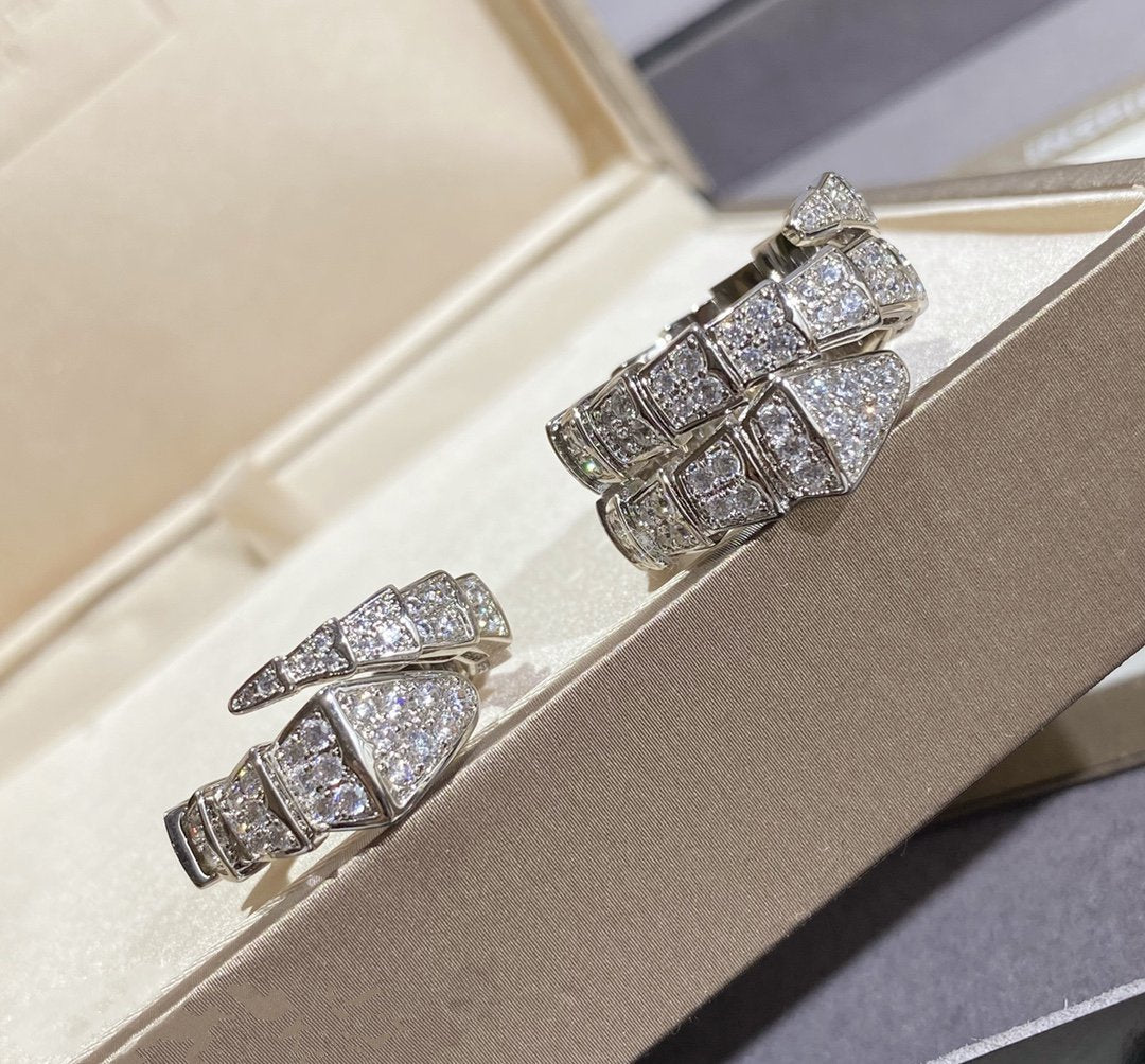 [ELAN LUXE]SERPENTI LARGE RING SILVER DIAMOND PAVED