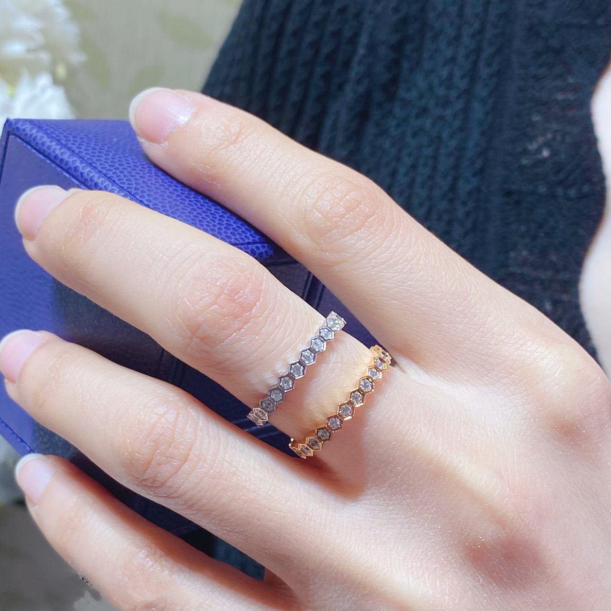 [ELAN LUXE]BEE LOVE DIAMOND PAVED SMALL RING