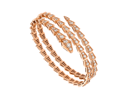 [ELAN LUXE]SERPENTI BRACELET PINK GOLD DIAMOND DOUBLE ROW