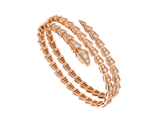 [ELAN LUXE]SERPENTI BRACELET PINK GOLD DIAMOND DOUBLE ROW