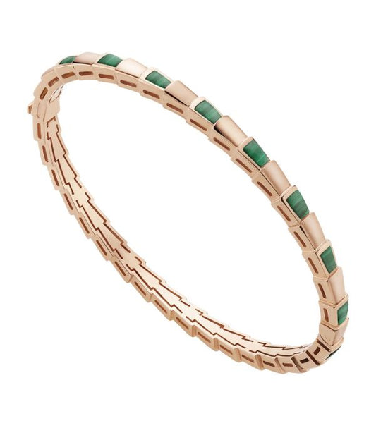 [ELAN LUXE]SERPENTI BRACELET PINK GOLD MALACHITE