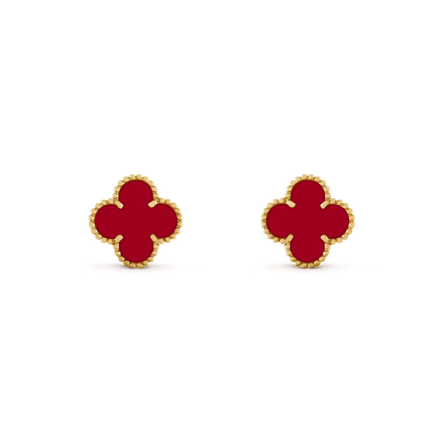 [ELAN LUXE]CLOVER MEDIUM 1 MOTIFS CARNELIAN  EARRINGS