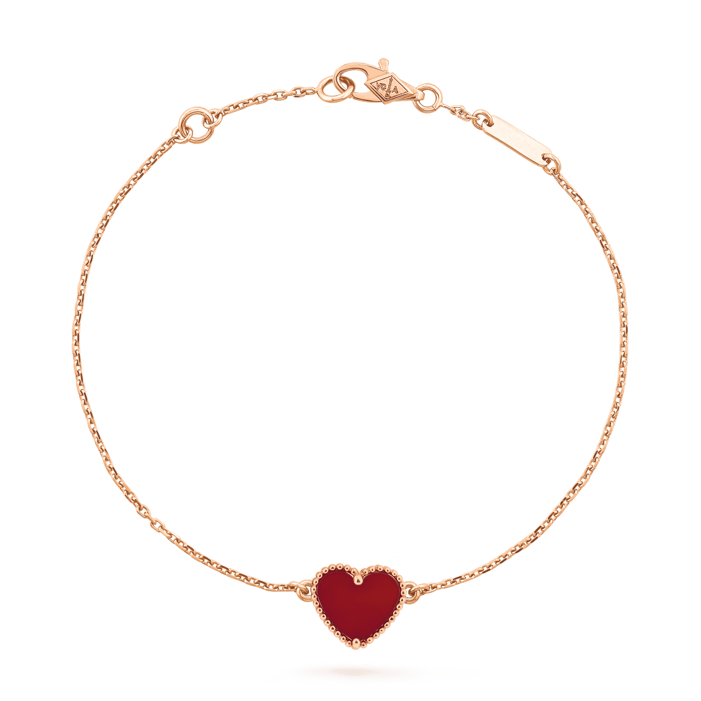 [ELAN LUXE]HEART CARNELIAN PINK GOLD BRACELET