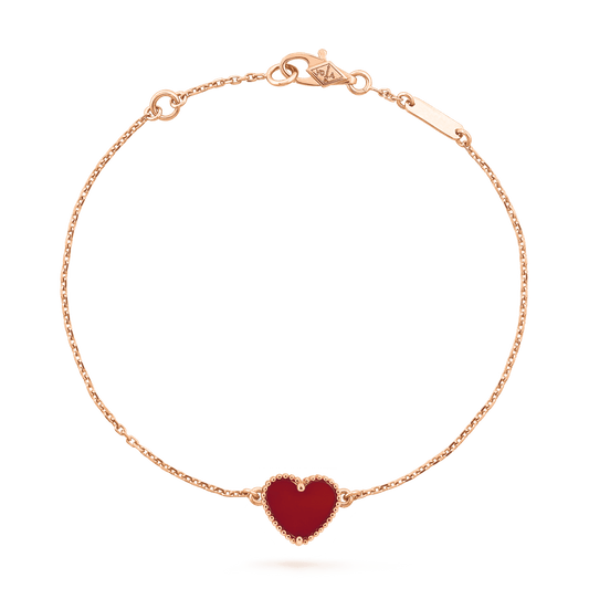 [ELAN LUXE]HEART CARNELIAN PINK GOLD BRACELET
