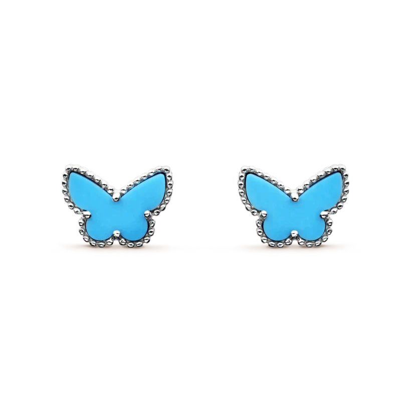 [ELAN LUXE]BUTTERFLY TURQUOISE EARRINGS SILVER